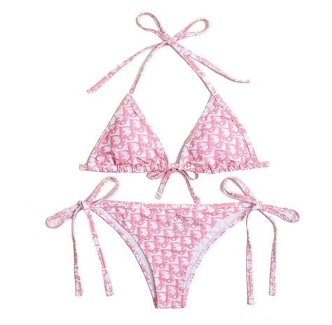 light pink dior bikini|real real christian dior swimwear.